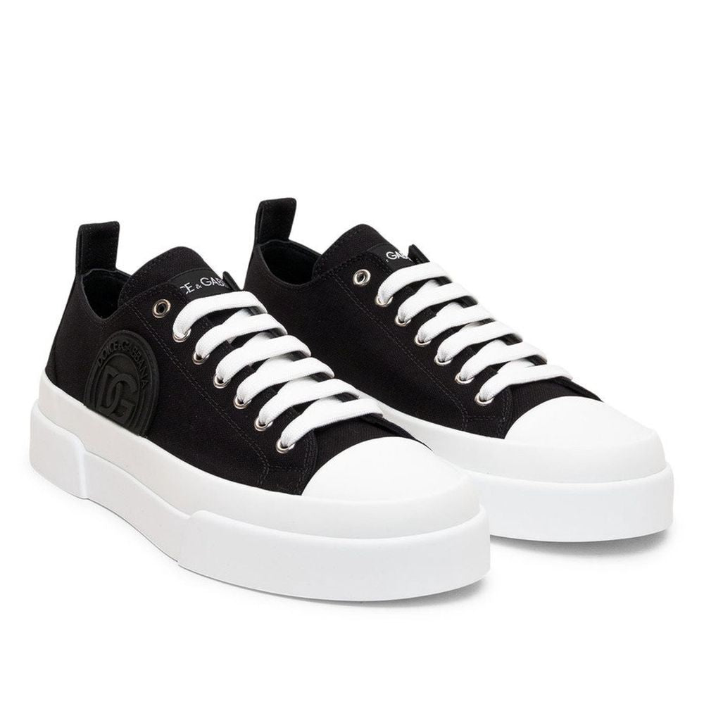 Dolce & Gabbana Black Cotton Sneaker