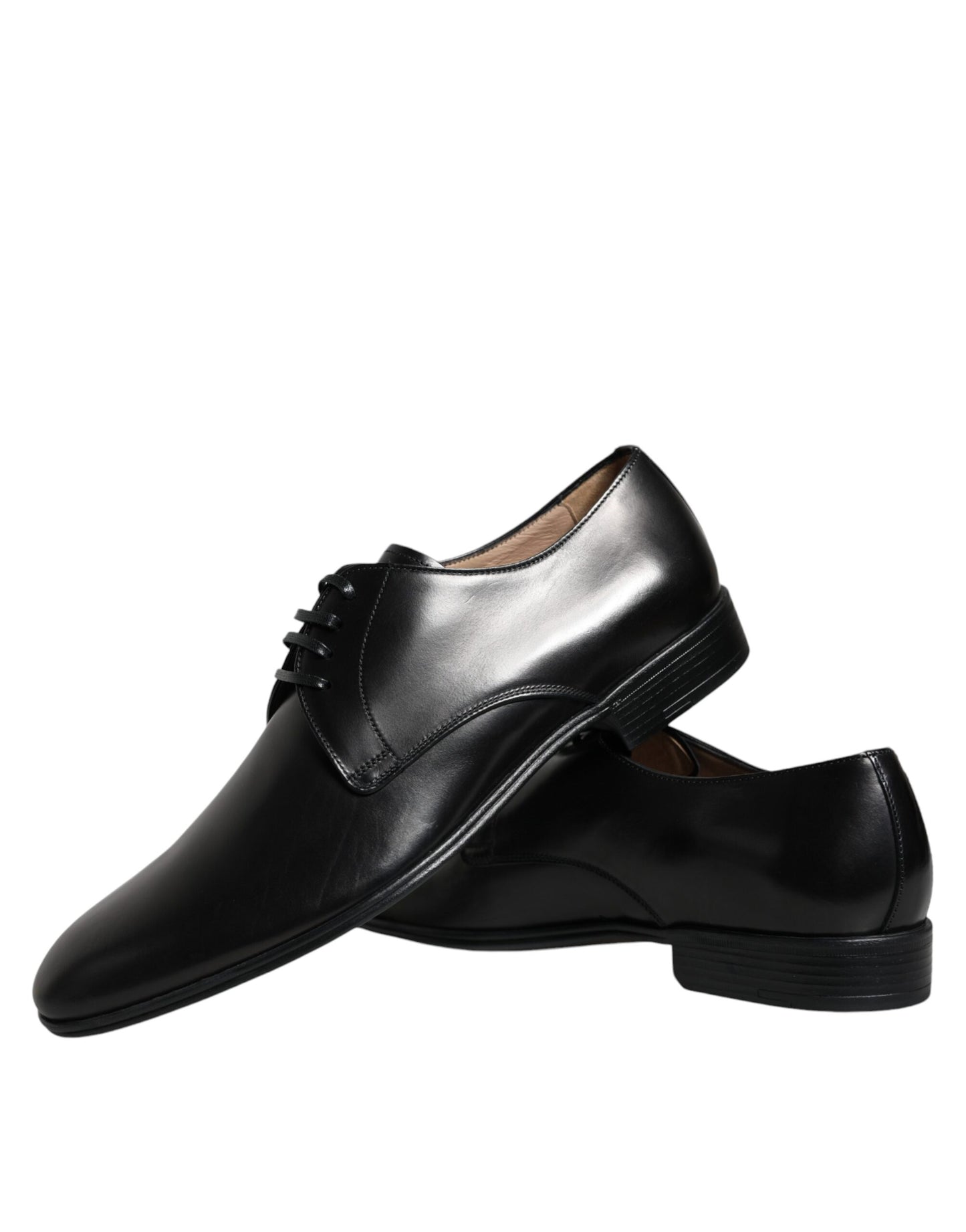 Dolce & Gabbana Black Leather Derby Formal Dress Shoes