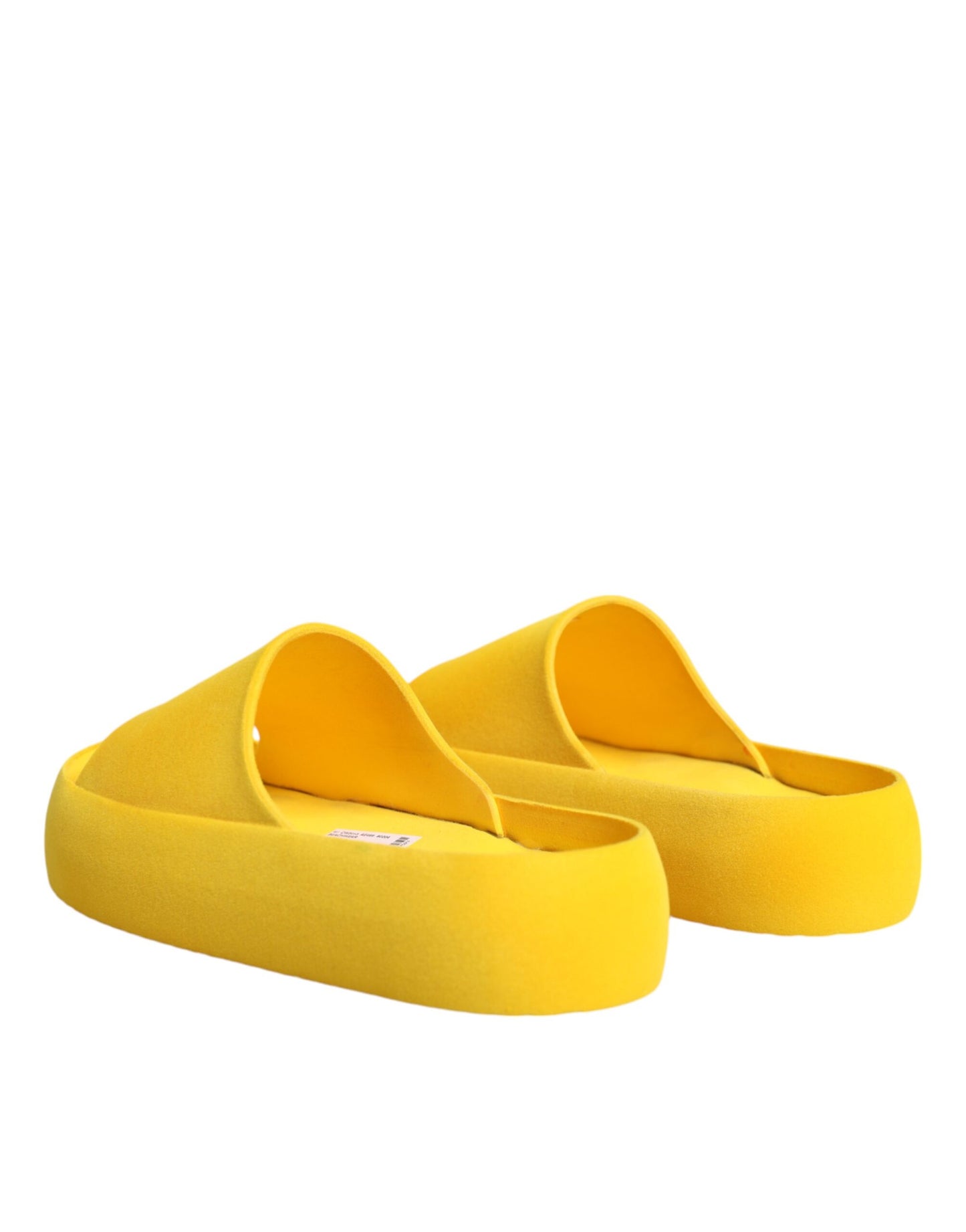 Dolce & Gabbana Yellow Rubber Slides Sandals Beachwear Shoes