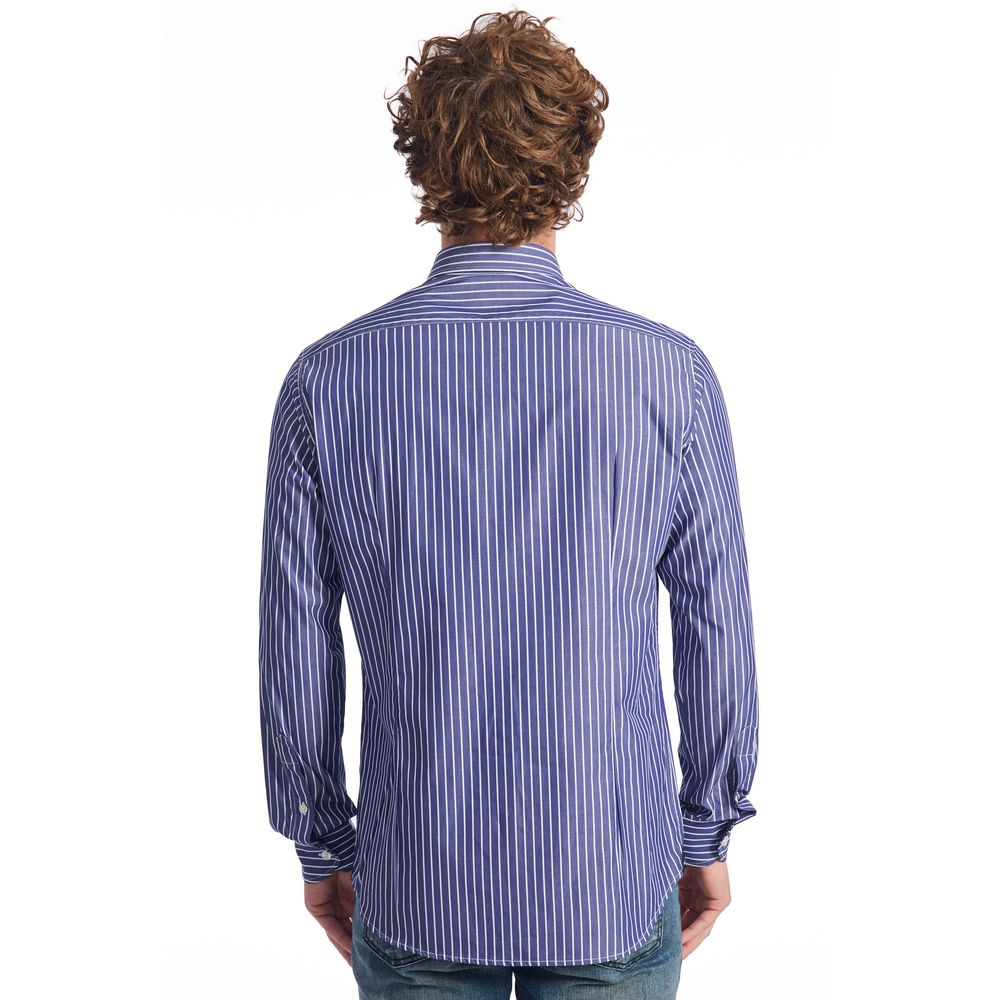 Baldinini Trend Blue Cotton Shirt