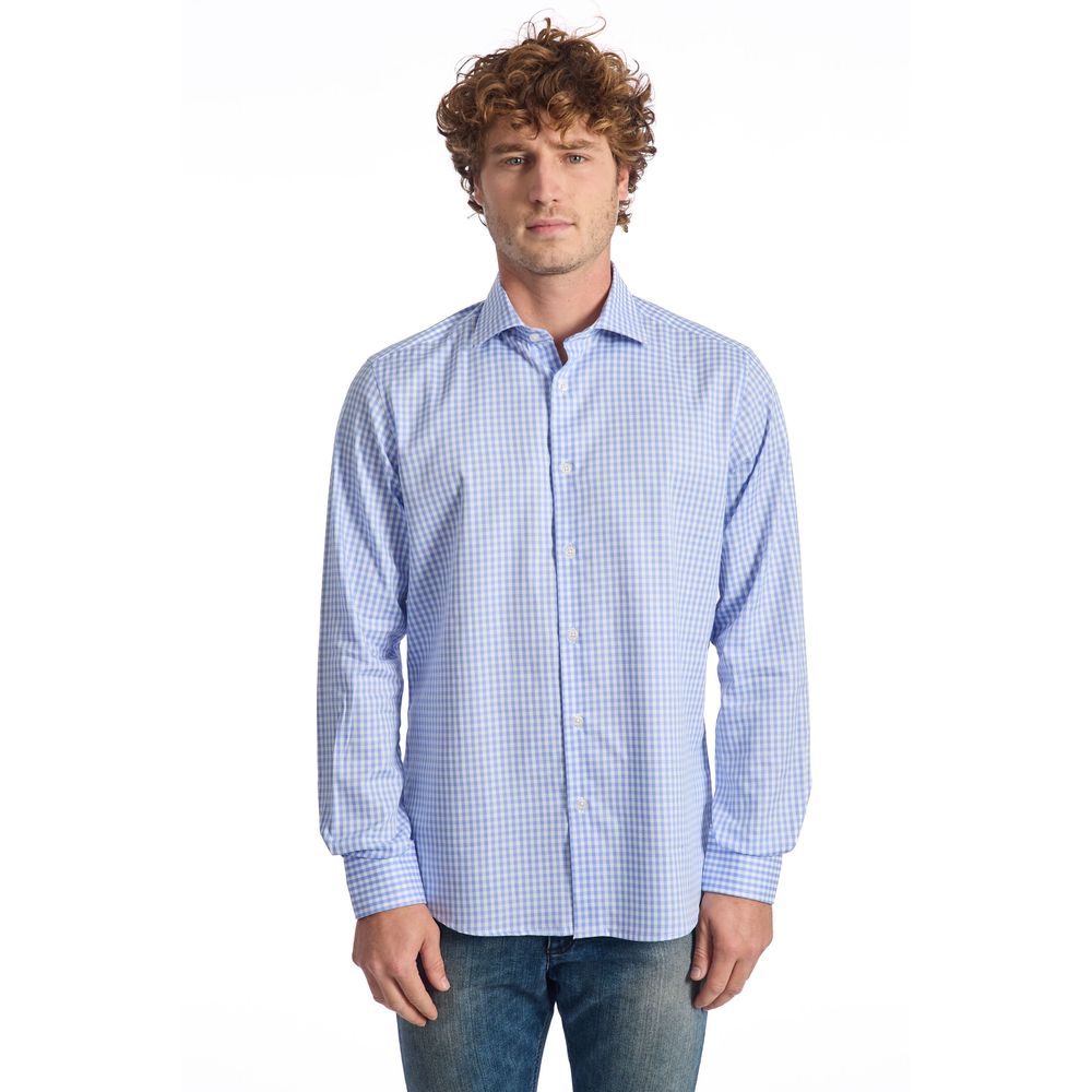 Baldinini Trend Light Blue Cotton Shirt