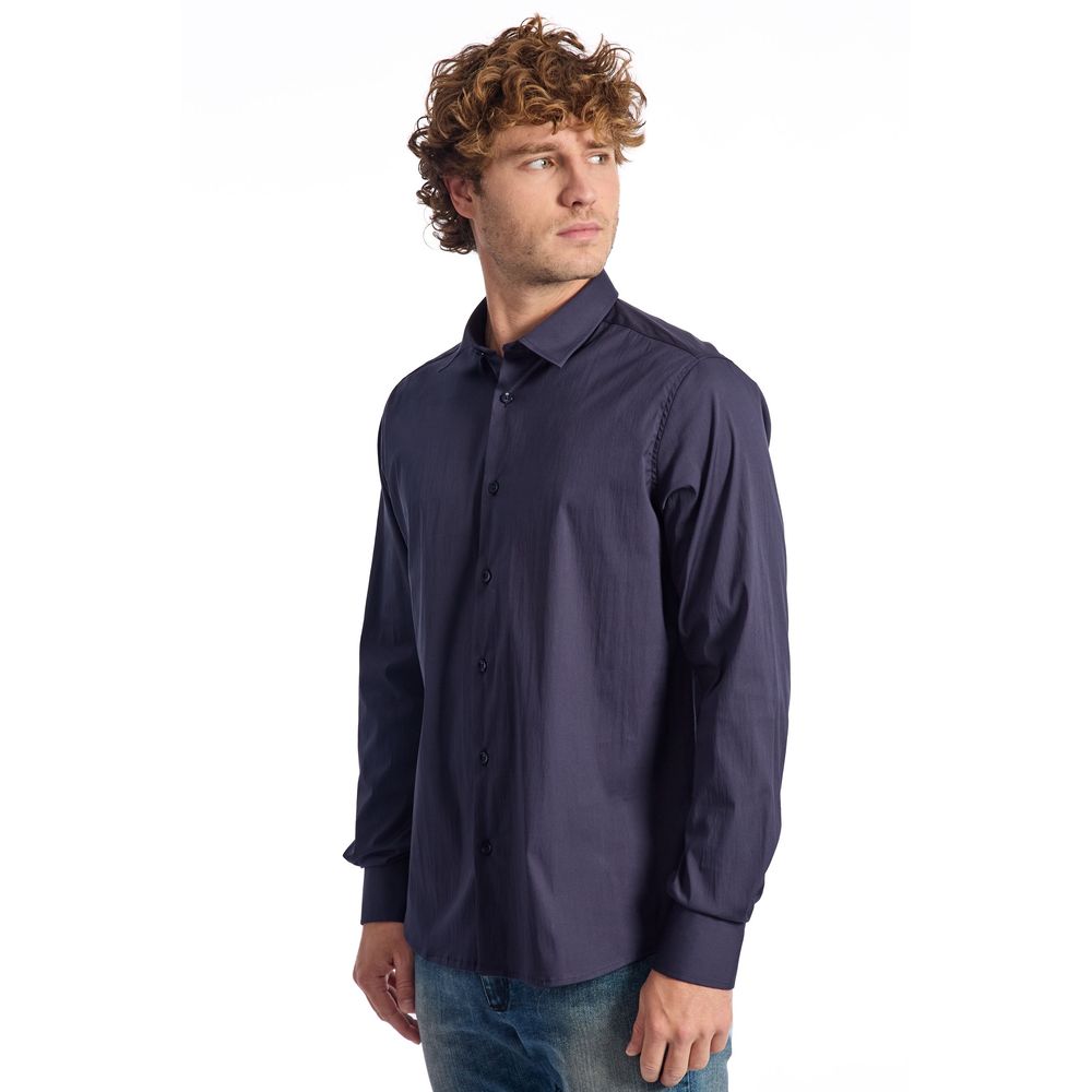 Baldinini Trend Blue Cotton Shirt