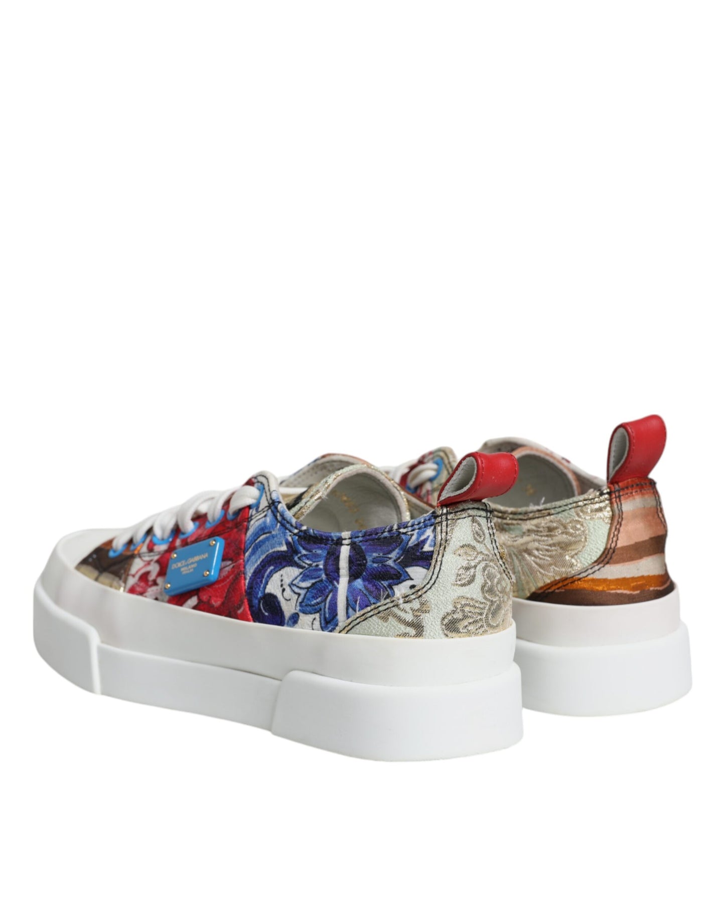 Dolce & Gabbana Multicolor Patchwork Low Top Sneakers Shoes